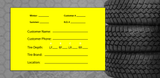 Custom Tire Info Sticker